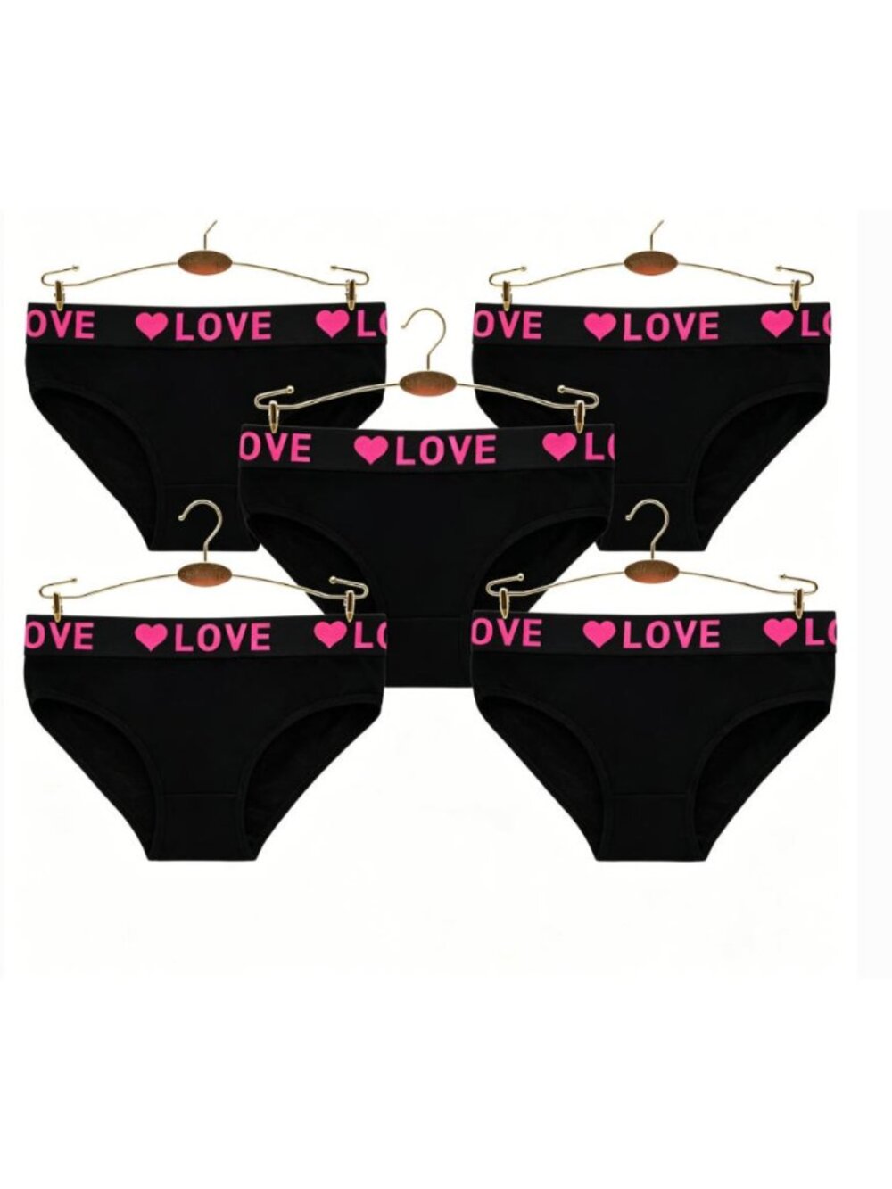 5 PCS Black Women's Triangle Shorts Bikini Shorts Underwear QC-NK001